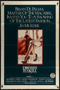 9y235 DRESSED TO KILL 1sh 1980 Brian De Palma shows you the latest fashion of murder, sexy legs!