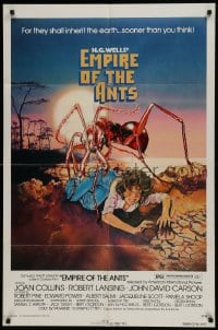 9y252 EMPIRE OF THE ANTS 1sh 1977 H.G. Wells, great Drew Struzan art of monster attacking!
