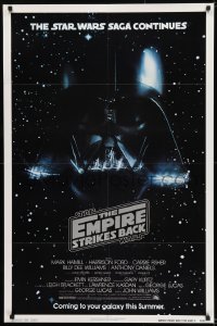 9y254 EMPIRE STRIKES BACK NSS style advance 1sh 1980 George Lucas classic, Darth Vader in space!