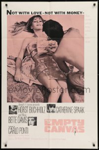 9y256 EMPTY CANVAS 1sh 1964 Horst Buchholz, Catherine Spaak, not with love, not with money!