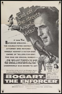 9y262 ENFORCER military 1sh R1960s Humphrey Bogart as the District Attorney fighting Murder Inc!