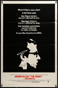 9y326 FRONT 1sh 1976 Woody Allen, Martin Ritt, 1950s Communist Scare blacklist in 1953 U.S.!