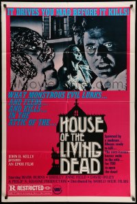 9y408 HOUSE OF THE LIVING DEAD 1sh 1976 Shirley Anne Field & Mark Burns, horror!