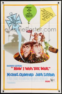 9y411 HOW I WON THE WAR 1sh 1968 great wacky art of John Lennon & Michael Crawford on helmet!