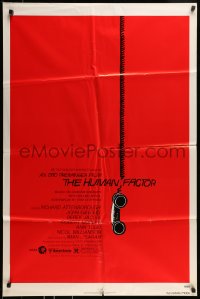 9y416 HUMAN FACTOR 1sh 1980 Otto Preminger, cool art of hanging telephone by Saul Bass!