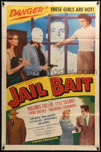 9y442 JAIL BAIT 1sh 1954 Ed Wood classic, girls like Dolores Fuller are hot, Steve Reeves, rare!