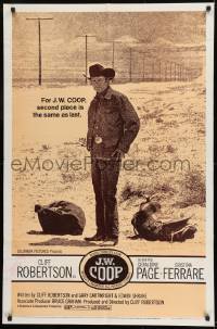 9y439 J.W. COOP 1sh 1972 great full-length image of rodeo cowboy Cliff Robertson!