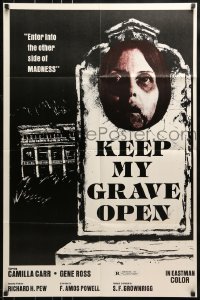 9y461 KEEP MY GRAVE OPEN 25x38 1sh 1980 Camilla Carr, enter the other side of MADNESS!