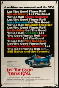 9y504 LET THE GOOD TIMES ROLL 1sh 1973 Chuck Berry, Bill Haley, The Shirelles & real '50s rockers!