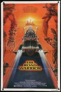 9y534 MAD MAX 2: THE ROAD WARRIOR 1sh 1982 Mel Gibson returns in the title role, art by Commander!