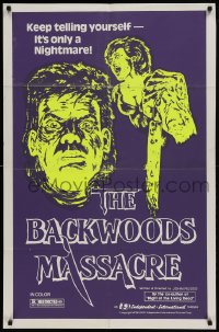 9y569 MIDNIGHT 1sh R1985 Lawrence Tierney, The Backwoods Massacre!