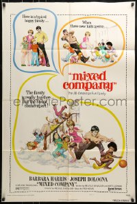 9y576 MIXED COMPANY style A 1sh 1974 Barbara Harris, Frank Frazetta art from interracial comedy!