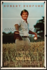 9y604 NATURAL int'l 1sh 1984 Barry Levinson, best image of Robert Redford throwing baseball!