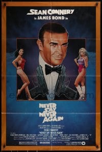 9y607 NEVER SAY NEVER AGAIN 1sh 1983 art of Sean Connery as James Bond 007 by Obrero!