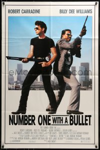 9y624 NUMBER ONE WITH A BULLET 1sh 1987 Robert Carradine, Billy Dee Williams, Bertinelli!