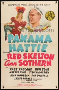 9y653 PANAMA HATTIE style C 1sh 1942 art of laughing sailor Red Skelton & sexy dancer Ann Sothern!