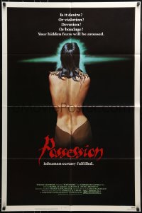 9y677 POSSESSION 1sh 1983 super sexy art of Isabelle Adjani, who will arouse your hidden fears!