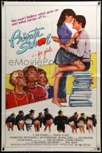 9y688 PRIVATE SCHOOL 1sh 1983 Cates, Modine, you won't believe what goes on & what comes off!