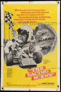 9y697 RACING SCENE 1sh 1969 Mario Andretti, Parnelli Jones, James Garner, formula one car racing!