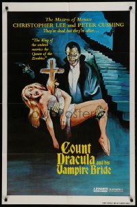 9y747 SATANIC RITES OF DRACULA 1sh 1978 great artwork of Count Dracula & his Vampire Bride!