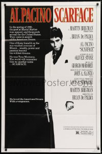 9y752 SCARFACE 1sh 1983 Al Pacino as Tony Montana, Brian De Palma, Oliver Stone!