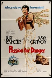 9y765 SHAMUS 1sh 1973 private eye Burt Reynolds never misses, different Passion for Danger!