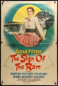 9y769 SIGN OF THE RAM 1sh 1948 Susan Peters after her accident, but it did not revive her career!