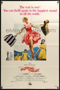 9y789 SOUND OF MUSIC 1sh R1973 classic Terpning art of Julie Andrews & top cast!