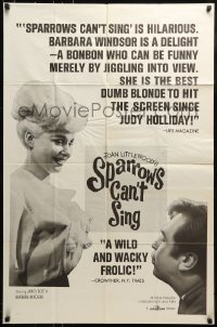 9y792 SPARROWS CAN'T SING 1sh 1963 Joan Littlewood, James Booth, play by Stephen Lewis!