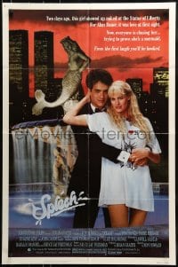 9y798 SPLASH 1sh 1984 Tom Hanks loves mermaid Daryl Hannah in New York City under Twin Towers!