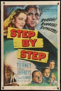 9y812 STEP BY STEP style A 1sh 1946 Lawrence Tierney Anne Jeffreys, film noir!
