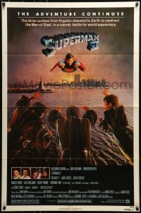 9y834 SUPERMAN II NSS style 1sh 1981 Christopher Reeve, Terence Stamp, great image of villains!