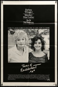 9y856 TERMS OF ENDEARMENT 1sh 1983 Shirley MacLaine & Debra Winger, Jack Nicholson!