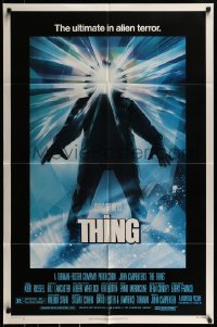 9y868 THING 1sh 1982 John Carpenter classic sci-fi horror, Drew Struzan, regular credit design!