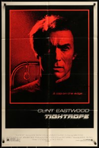9y881 TIGHTROPE 1sh 1984 Clint Eastwood is a cop on the edge, cool handcuff image!
