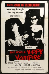 9y972 WILD WORLD OF BATWOMAN 1sh R1971 wacky sexy female super hero, She Was a Hippy Vampire!