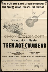 9y992 YOUNG HOT 'N' NASTY TEENAGE CRUISERS 1sh 1977 Serena & Holmes in 1st x-rated rock movie