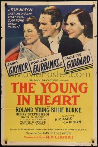 9y994 YOUNG IN HEART 1sh R1944 all with gorgeous Janet Gaynor and Richard Carlson!