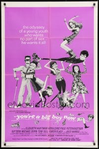 9y996 YOU'RE A BIG BOY NOW 1sh 1967 Francis Ford Coppola's odyssey of a young sex-crazed youth!