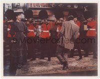 9z575 MY FAIR LADY color deluxe 11x14 still 1964 Audrey Hepburn watches guards aim guns at Harrison!
