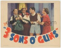 9z004 3 SONS O' GUNS LC 1941 George Chandler, Tom Brown, William Orr & Irene Rich fight over pants!