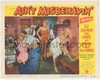 9z022 AIN'T MISBEHAVIN' LC #3 1955 Piper Laurie, Mamie Van Doren & girls preparing backstage!