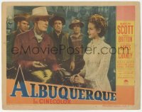9z023 ALBUQUERQUE LC #5 1948 Randolph Scott, Barbara Britton & Lon Chaney Jr. in New Mexico!