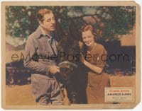 9z027 AMATEUR DADDY LC 1932 close up of Warner Baxter & happy Marion Nixon with donkey!