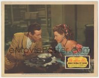 9z036 ANNA & THE KING OF SIAM LC 1946 pretty Irene Dunne close up eating with royal Rex Harrison!