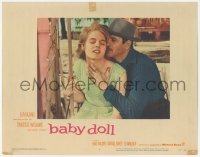 9z046 BABY DOLL LC #4 1957 close up of Eli Wallach about to kiss sexy Carroll Baker's cheek!