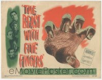 9z055 BEAST WITH FIVE FINGERS TC 1947 Peter Lorre, your flesh will creep at the crawling hand!