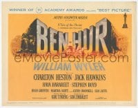 9z063 BEN-HUR TC 1960 Charlton Heston, William Wyler classic religious epic, chariot art!