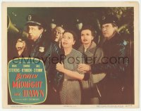 9z067 BETWEEN MIDNIGHT & DAWN LC #5 1950 Gale Storm standing in crowd with cop Edmond O'Brien!