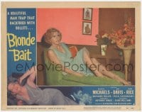 9z084 BLONDE BAIT LC #2 1956 full-length sexy bad girl Beverly Michaels is a silken trap!